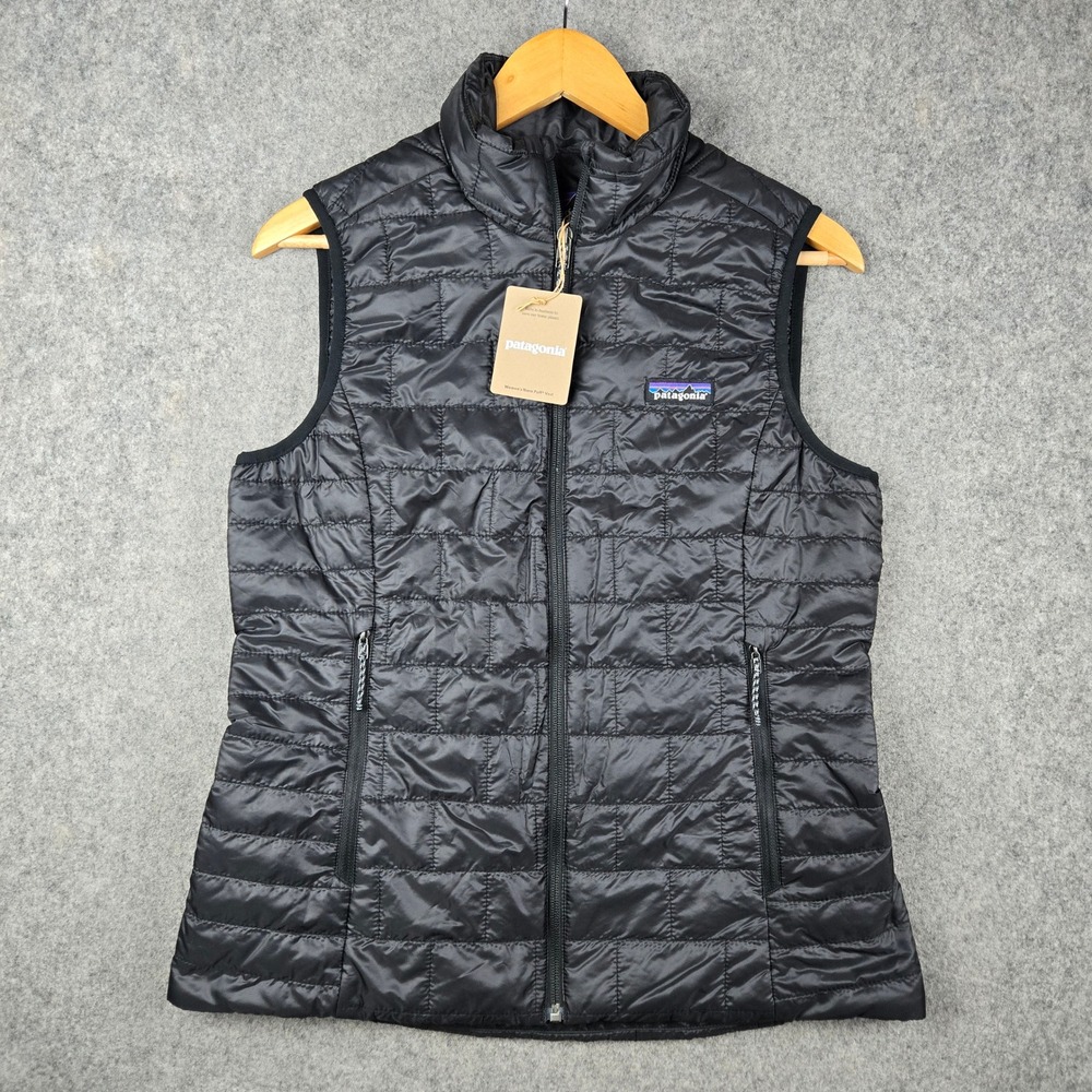 Patagonia Nano Puff Vest Womens Medium Black Quilted Puffer Shell NWT NEW